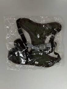 1 pieza Arnés para mascotas con estampado de perro con diseño de parche para perro para exterior - Marrón - Ver 2