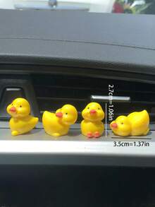 4入組鴨子設計合成樹脂車內裝飾品 - 彩色 - 查看 3