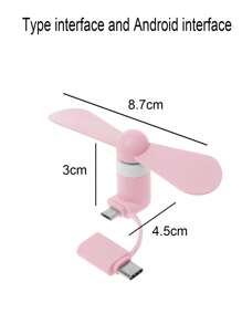 Portable Mini Phone Fan - Baby Pink - View 4