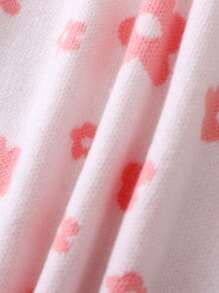 嬰兒印花荷葉邊吊帶針織連身背心 - 彩色 - 查看 6