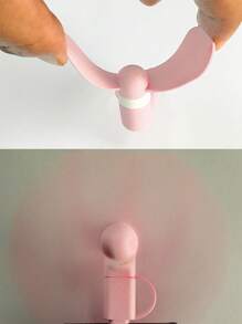 Portable Mini Phone Fan - Baby Pink - View 5