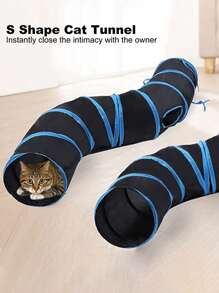 1 đường hầm mèo hai tông màu - màu đen - Xem 1