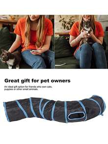 1 đường hầm mèo hai tông màu - màu đen - Xem 2