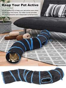 1 đường hầm mèo hai tông màu - màu đen - Xem 4