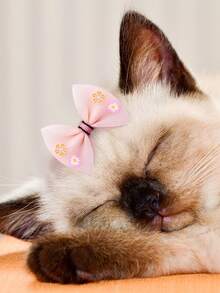 10pcs Bow Decor Random Pet Hair Tie - Multicolor - View 5