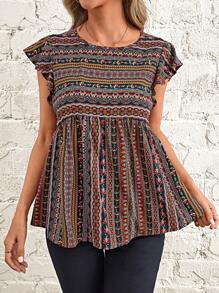 EMERY ROSE Áo sơ mi nữ Xù Bộ lạc Boho - Nhiều màu - Xem 1