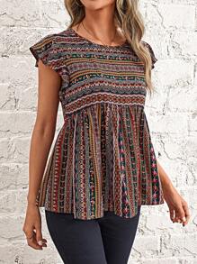 EMERY ROSE Áo sơ mi nữ Xù Bộ lạc Boho - Nhiều màu - Xem 4