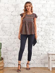 EMERY ROSE Áo sơ mi nữ Xù Bộ lạc Boho - Nhiều màu - Xem 5