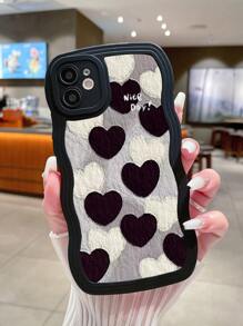 Ốp điện thoại in hình trái tim, phiên bản quốc tế, không phải phiên bản nội địa. - màu đen - Xem 1