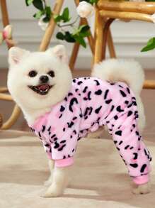 1pc Leopard Pattern Pet Jumpsuit For Cats & Dogs