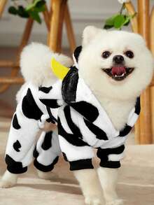 PETSIN 1入組卡通設計寵物連體褲適用於貓和小狗 - 彩色 - 查看 3