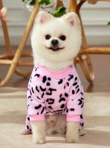 1pc Leopard Pattern Pet Jumpsuit For Cats & Dogs