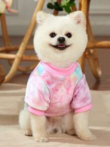 PETSIN 1入組紮染圖案寵物運動衫適用於貓和小狗 - 彩色 - 查看 7