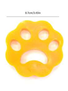 1pc Cartoon Paw Design Pet Hair Removal Tool For Dog And Cat For All Season - Yellow - View 3