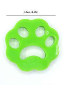 1pc Cartoon Paw Design Pet Hair Removal Tool For Dog And Cat For All Season - Green - View 3