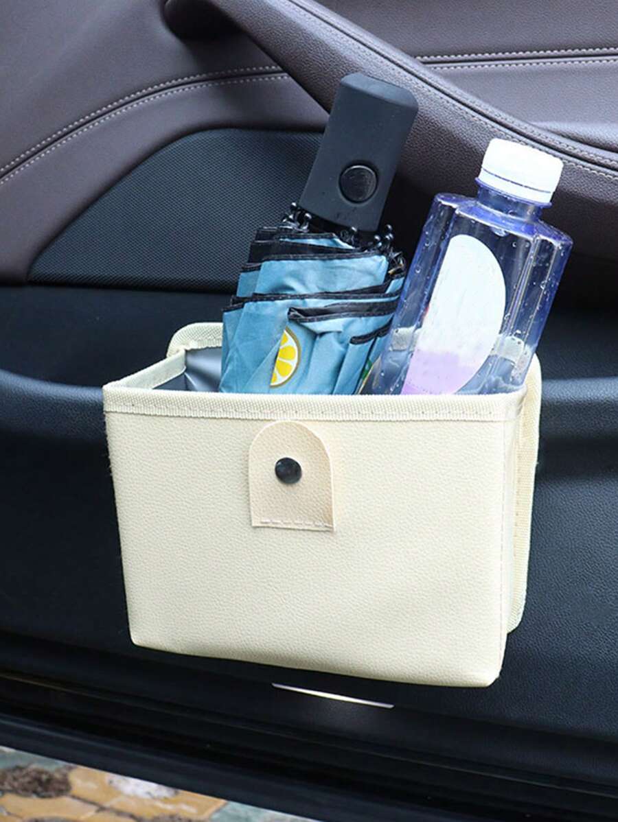 1入組多功能可折疊的車座後背收納袋 - 米色 - 查看 1