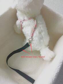 1 pieza felpa de mascota asiento de coche para gatos & perros - Beis - Ver 4