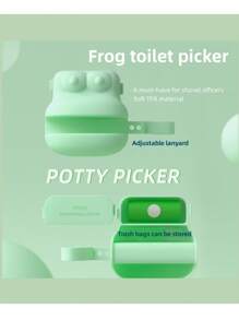 1pc Frog Design Pet Poop Picker With Poopbag For Dog And Cat For Outdoor - Green - View 2