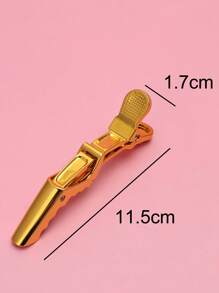 5pcs Plating Hair Salon Clip - Gold - View 3