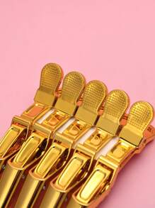 5pcs Plating Hair Salon Clip - Gold - View 8