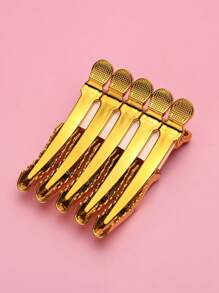 5pcs Plating Hair Salon Clip - Gold - View 10