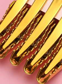 5pcs Plating Hair Salon Clip - Gold - View 11