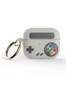 Hộp đựng thiết kế bảng điều khiển trò chơi bằng silicon Tương thích với AirPods - trắng - Xem 1