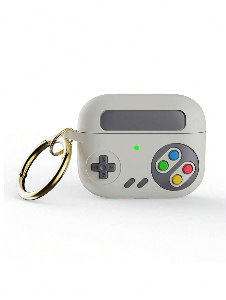 Hộp đựng thiết kế bảng điều khiển trò chơi bằng silicon Tương thích với AirPods - trắng - Xem 1
