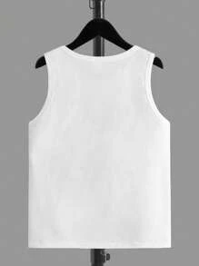 Tanks Bé Trai Hoạt hình Lá thư Giải trí - trắng - Xem 2