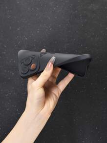 Ốp điện thoại họa tiết hoa - màu đen - Xem 3