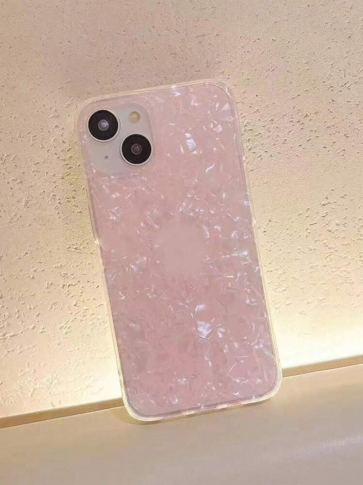 ピンクの貝殻パターン スマホケース 防水 耐衝撃 落下防止 傷防止