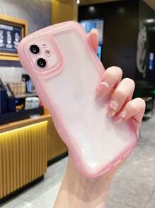 1 件优质个性化透明粉色波浪穿孔防震保护手机壳，时尚且适合男女，是时尚爱好者的理想选择，简约时尚的设计，兼容 17/17 Pro/17 Pro Max/17 Air/16/11/16 Pro/16 Plus/16 Pro Max/16e/15 Pro Max/13/14/12/11/7G/8P、Redmi - 淺粉色 - 查看 5