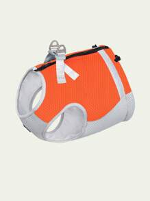 1pc Color Block Pet Harness For Dog And Cat For Summer - Orange - View 2