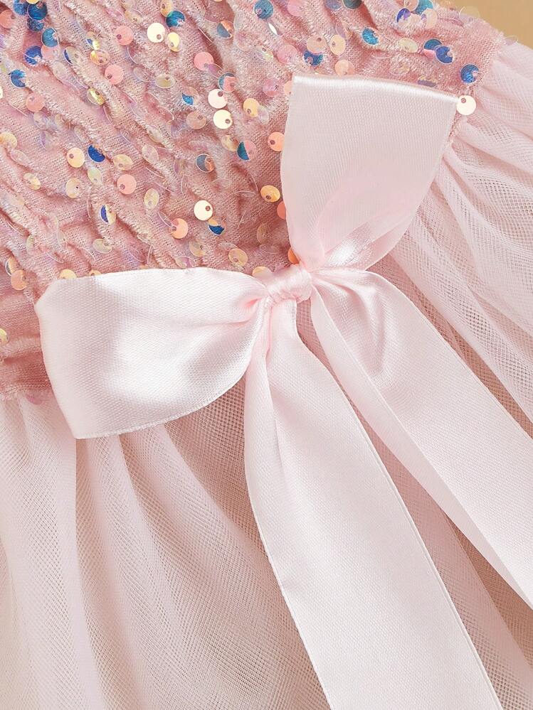 夏用の犬と猫用スパンコール装飾ペットドレス1個。 - ピンク - 見る 5