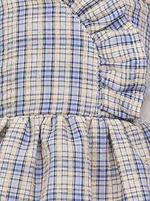 1入組格紋印花寵物連衣裙和1入組帽適用於狗狗和貓適合夏天 - 彩色 - 查看 5