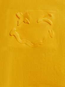 SHEIN Young Boys' Cartoon Yellow Expression Face 3d Printing Personalized T-Shirt - Yellow - View 5