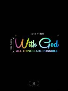 1 pieza Etiqueta engomada del exterior del coche con estampado de letra impermeable multicolor - Multicolor - Ver 3