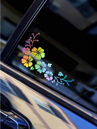 Floral Print Car Sticker