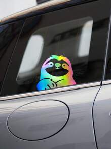 1張彩色可愛樹懶圖案防水汽車貼紙 - 彩色 - 查看 1