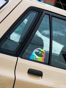 1張彩色可愛樹懶圖案防水汽車貼紙 - 彩色 - 查看 2