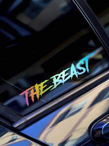 1張彩色字母圖案防水汽車貼紙