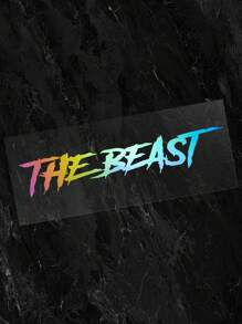 1張彩色字母圖案防水汽車貼紙