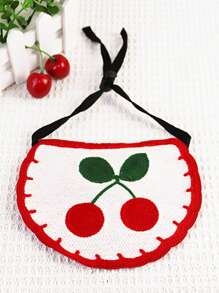 1pc Acrylic Cherry Pattern Pet Bib For Cat And Dog For Decoration - Red - View 6