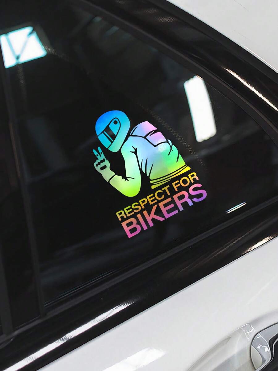 1張彩色字母圖案汽車貼紙 - 彩色 - 查看 1