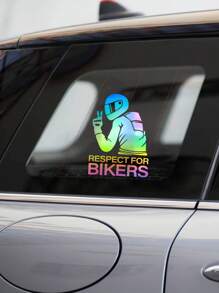 1張彩色字母圖案汽車貼紙 - 彩色 - 查看 2