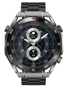 1pc Heart Rate Monitoring Smart Watch - Black - View 3