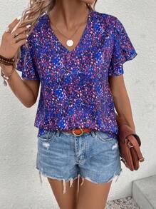 SHEIN LUNE Áo sơ mi nữ Xù Tất cả trên in Giải trí - Nhiều màu - Xem 4