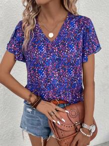 SHEIN LUNE Áo sơ mi nữ Xù Tất cả trên in Giải trí - Nhiều màu - Xem 1