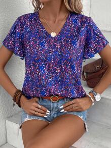 SHEIN LUNE Áo sơ mi nữ Xù Tất cả trên in Giải trí - Nhiều màu - Xem 6
