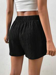 Calvaya Textured Solid Wrap Front Skort